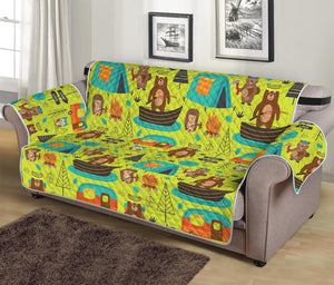 Animal Camping Pattern Print Sofa Protector