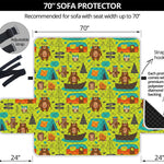 Animal Camping Pattern Print Sofa Protector