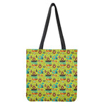 Animal Camping Pattern Print Tote Bag