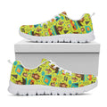 Animal Camping Pattern Print White Running Shoes