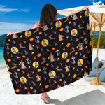 Animal Wizard Pattern Print Beach Sarong Wrap