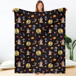 Animal Wizard Pattern Print Blanket