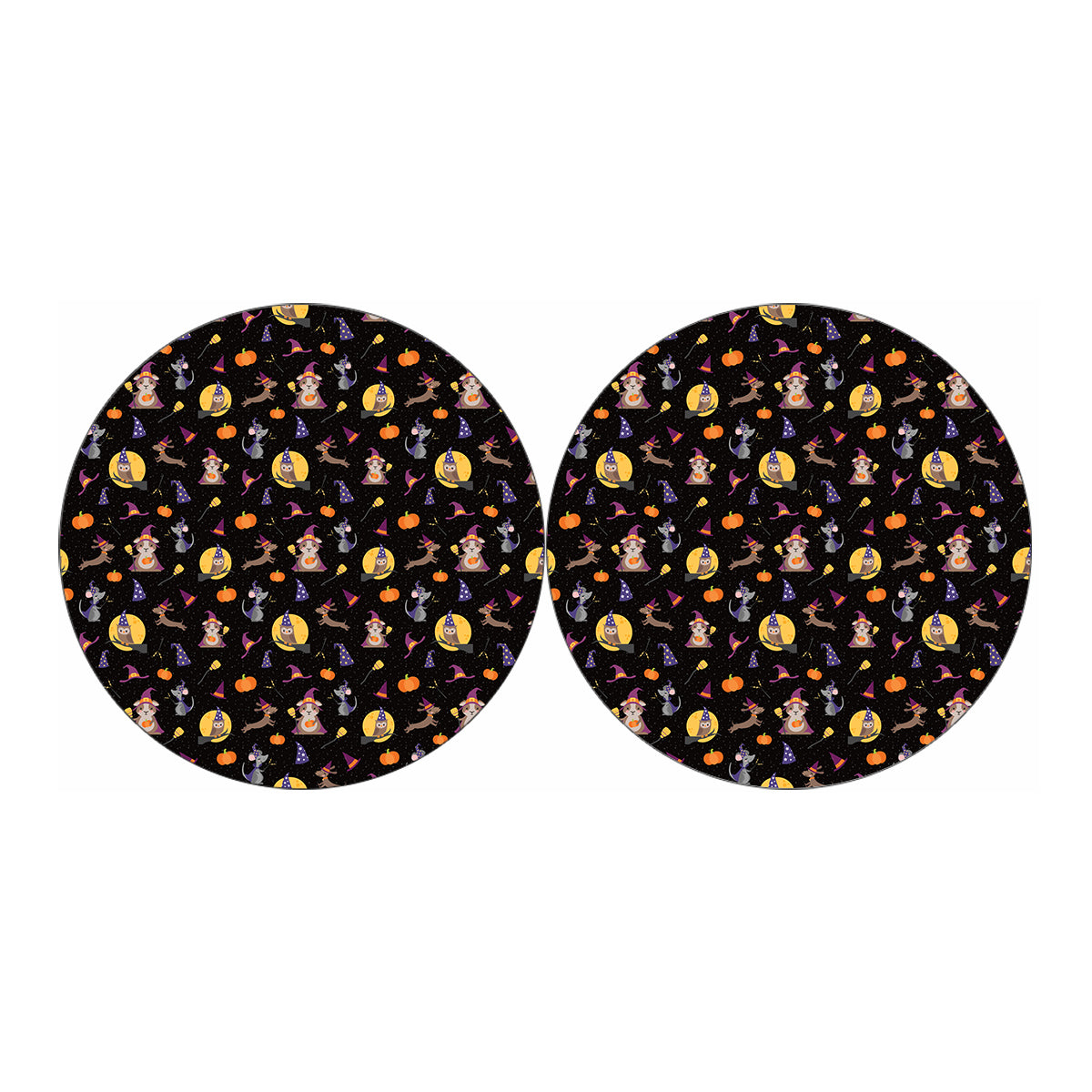 Animal Wizard Pattern Print Car Coasters