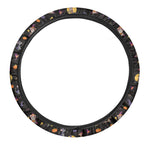 Animal Wizard Pattern Print Car Steering Wheel Cover