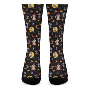 Animal Wizard Pattern Print Crew Socks