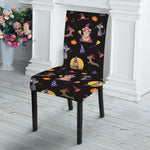 Animal Wizard Pattern Print Dining Chair Slipcover