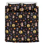 Animal Wizard Pattern Print Duvet Cover Bedding Set