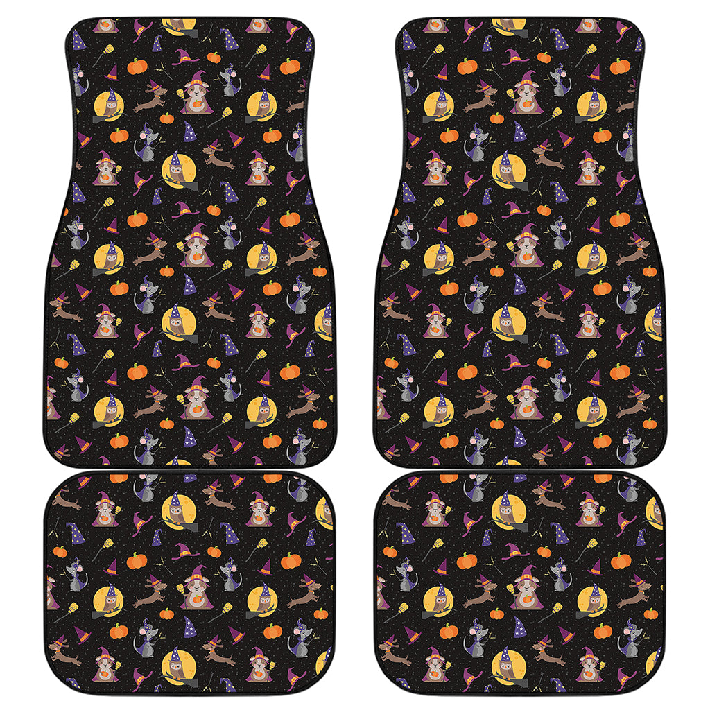 Animal Wizard Pattern Print Front and Back Car Floor Mats
