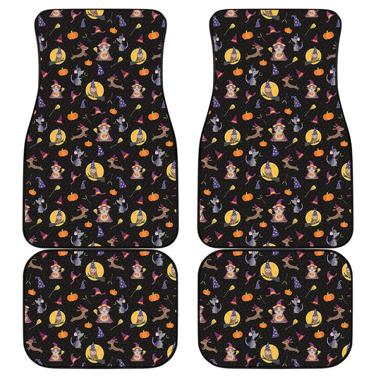 Animal Wizard Pattern Print Front and Back Car Floor Mats