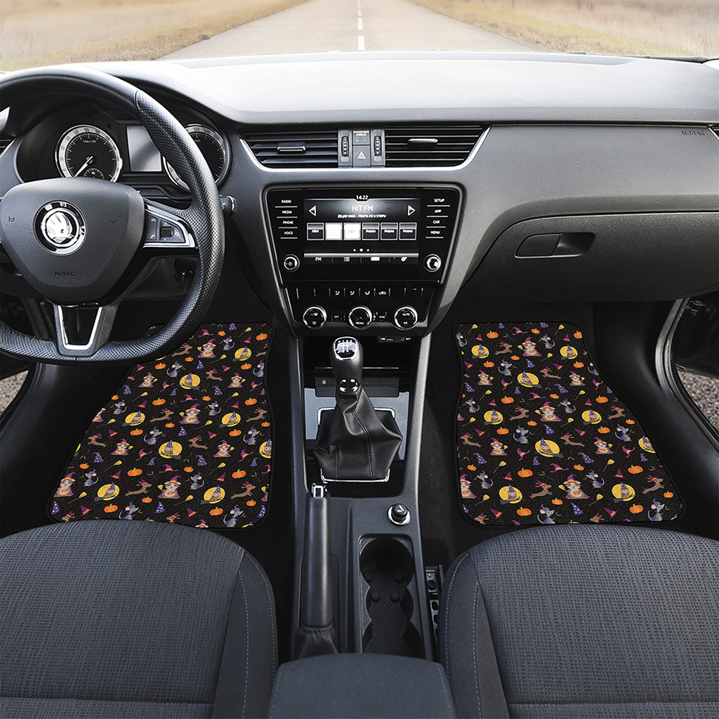 Animal Wizard Pattern Print Front and Back Car Floor Mats