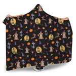 Animal Wizard Pattern Print Hooded Blanket
