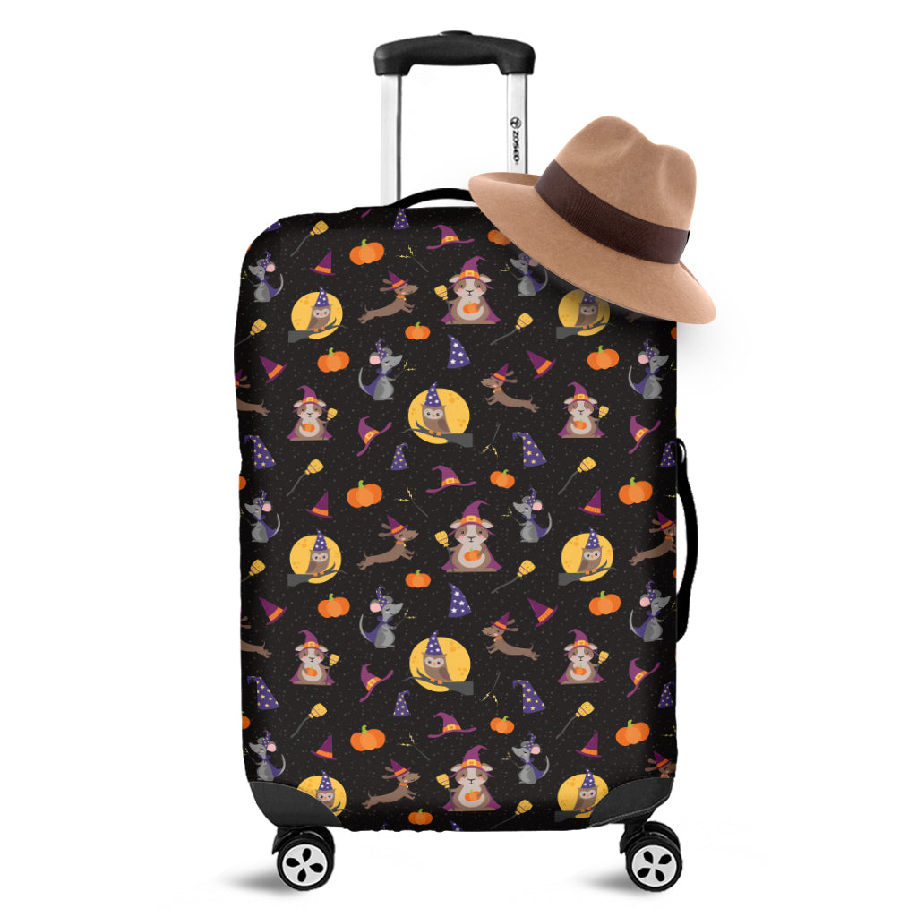 Animal Wizard Pattern Print Luggage Cover
