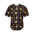 Animal Wizard Pattern Print Men's Baseball Jersey