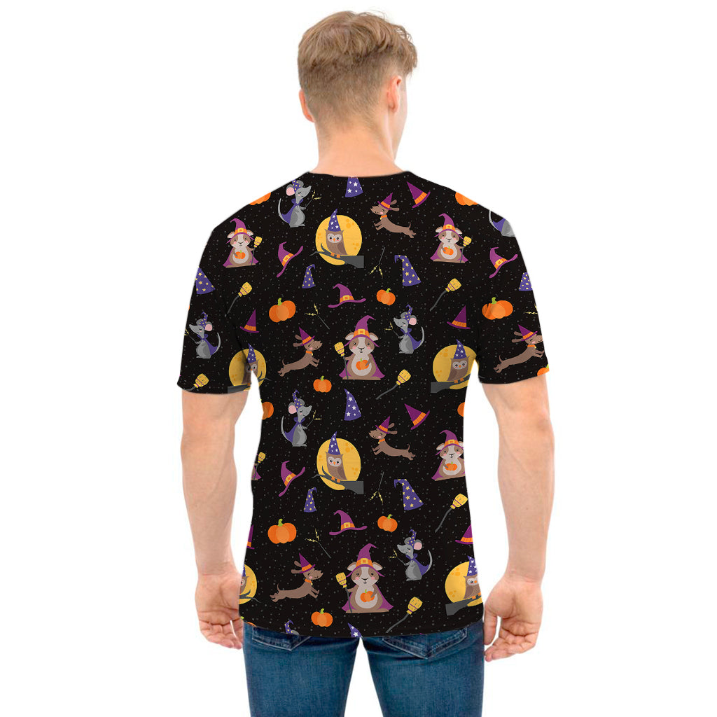 Animal Wizard Pattern Print Men's T-Shirt
