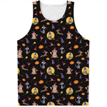 Animal Wizard Pattern Print Men's Tank Top
