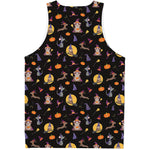 Animal Wizard Pattern Print Men's Tank Top