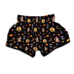 Animal Wizard Pattern Print Muay Thai Boxing Shorts