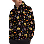 Animal Wizard Pattern Print Pullover Hoodie