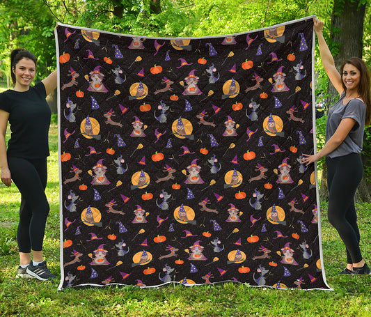 Animal Wizard Pattern Print Quilt