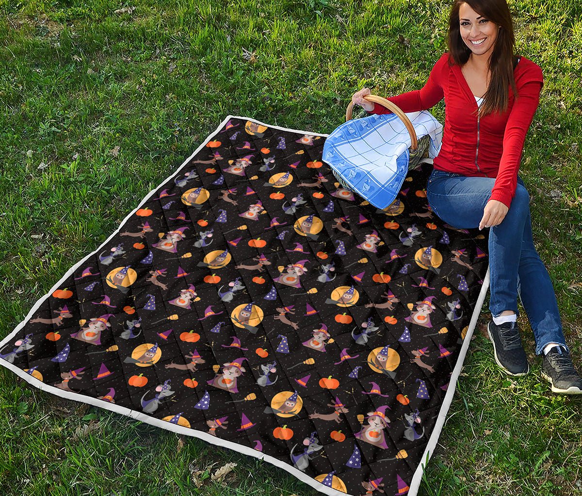 Animal Wizard Pattern Print Quilt