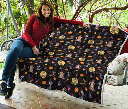 Animal Wizard Pattern Print Quilt