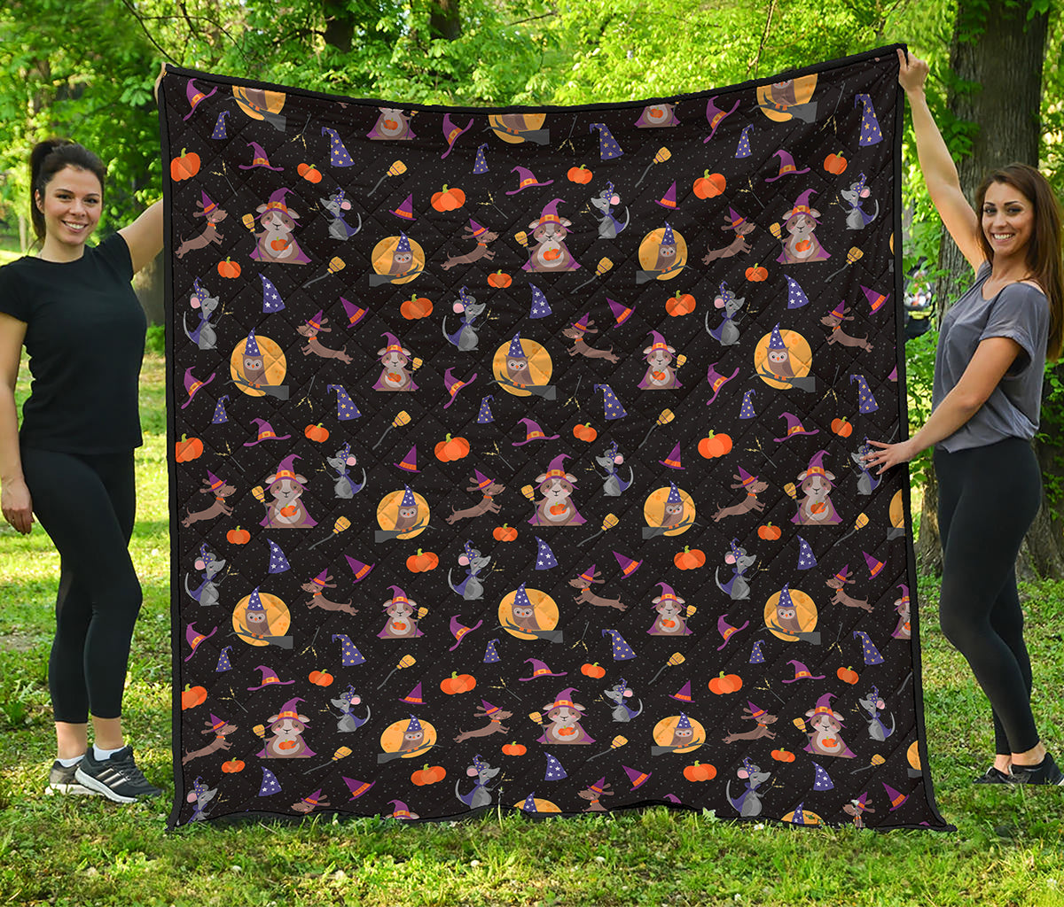 Animal Wizard Pattern Print Quilt