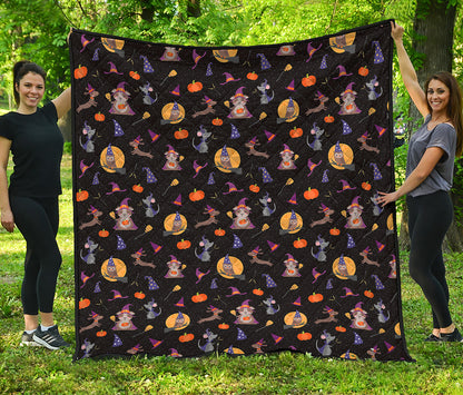 Animal Wizard Pattern Print Quilt
