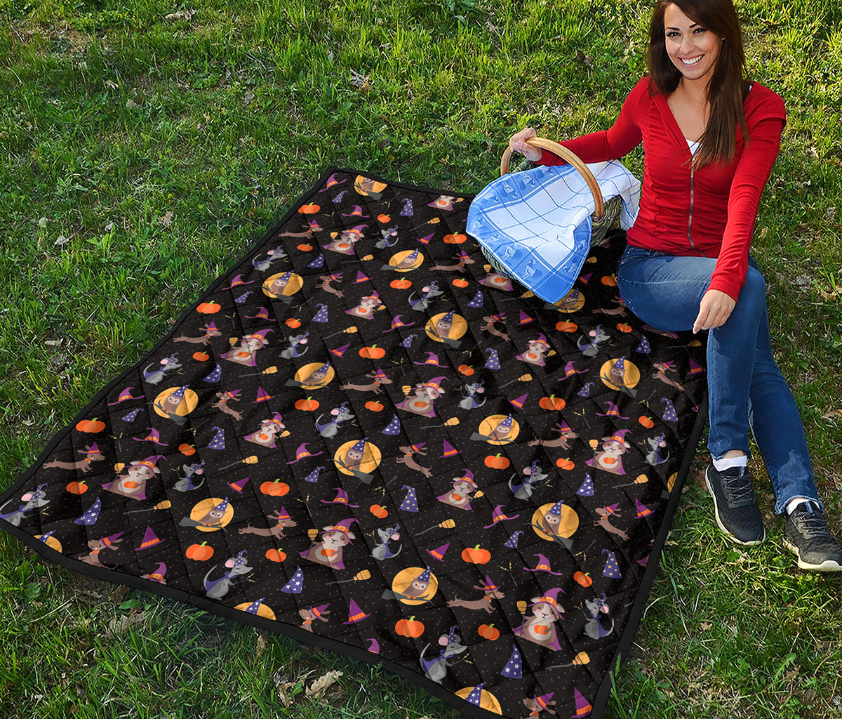 Animal Wizard Pattern Print Quilt