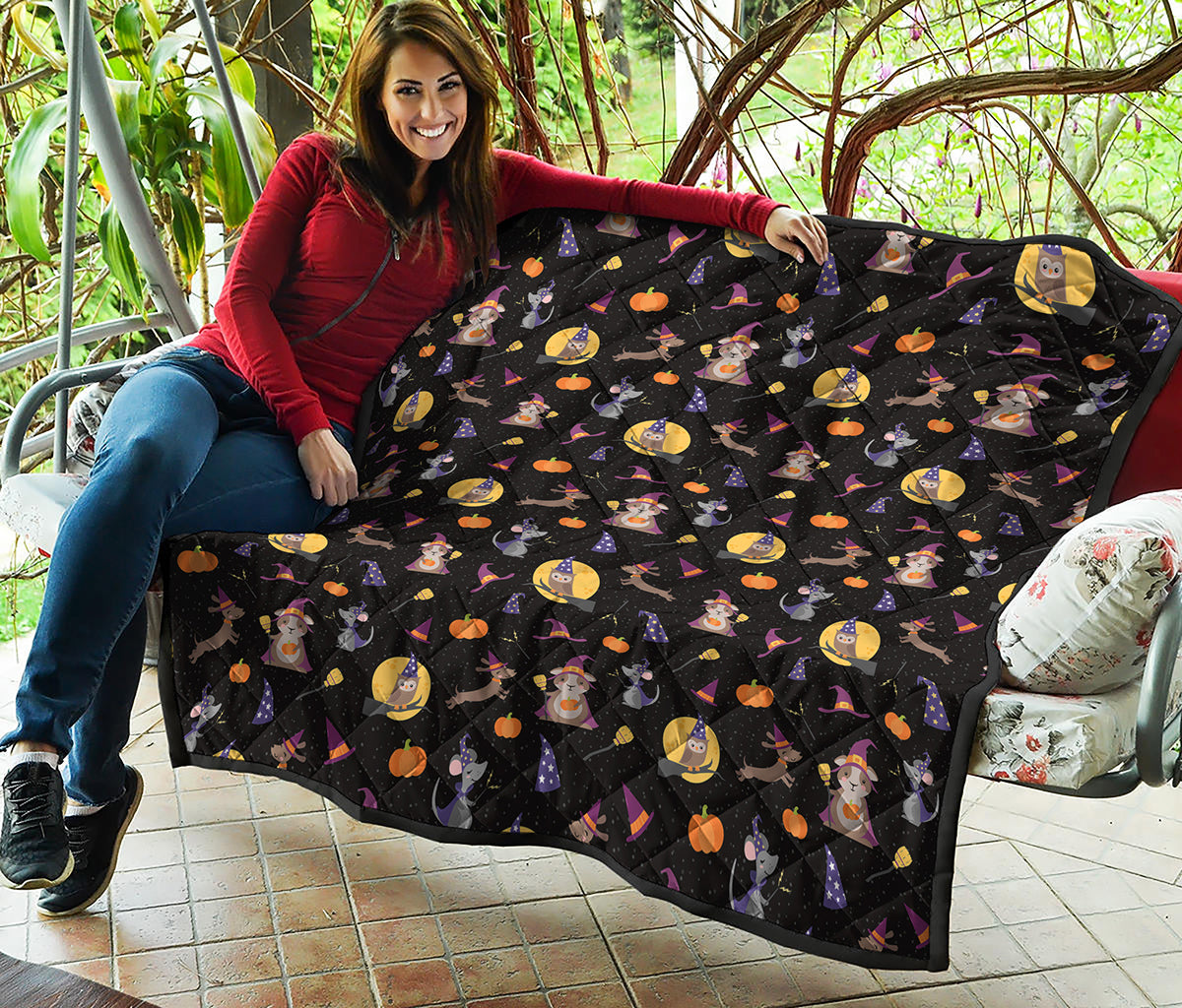 Animal Wizard Pattern Print Quilt