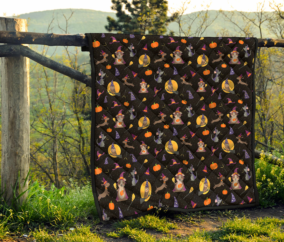 Animal Wizard Pattern Print Quilt
