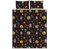 Animal Wizard Pattern Print Quilt Bed Set