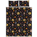 Animal Wizard Pattern Print Quilt Bed Set