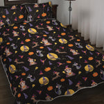 Animal Wizard Pattern Print Quilt Bed Set