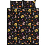 Animal Wizard Pattern Print Quilt Bed Set