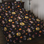 Animal Wizard Pattern Print Quilt Bed Set