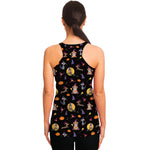 Animal Wizard Pattern Print Women's Racerback Tank Top