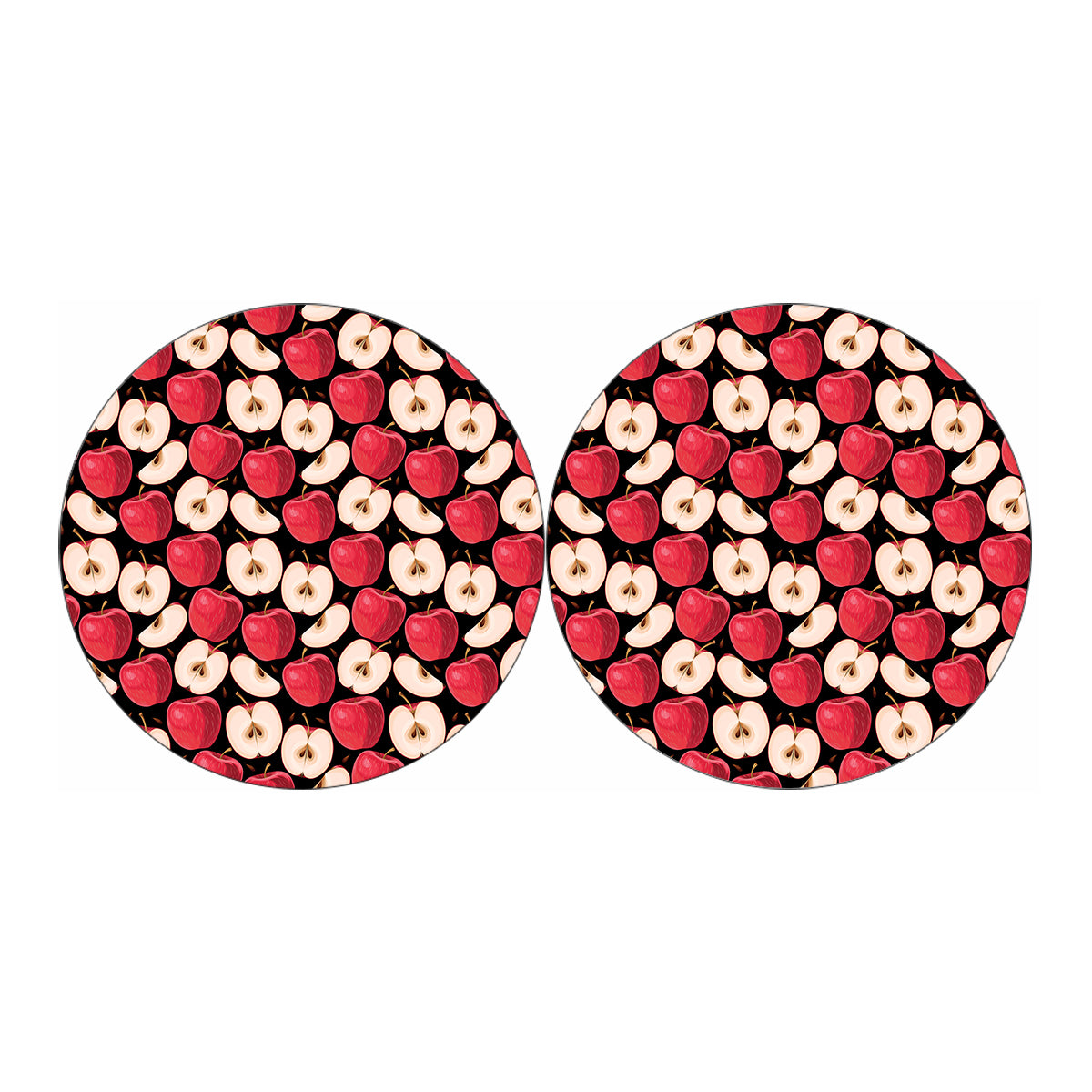 Apple Pattern Print Car Coasters