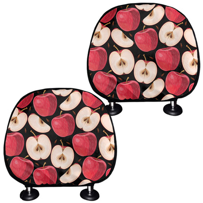 Apple Pattern Print Car Headrest Covers