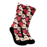 Apple Pattern Print Crew Socks