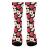 Apple Pattern Print Crew Socks