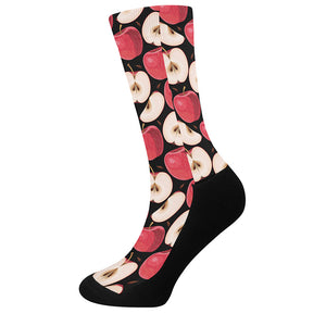 Apple Pattern Print Crew Socks