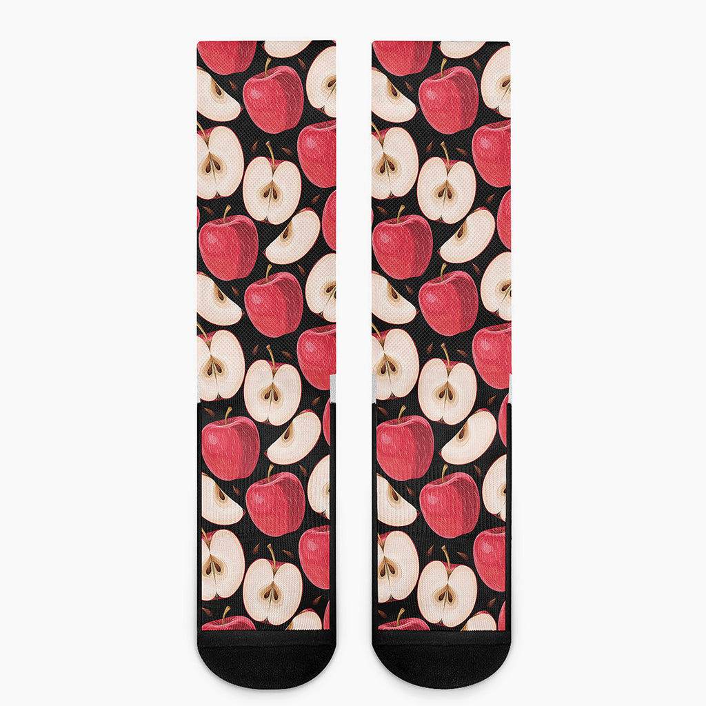 Apple Pattern Print Crew Socks