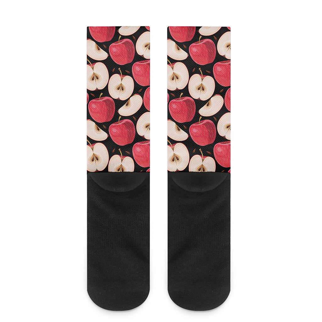 Apple Pattern Print Crew Socks