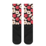 Apple Pattern Print Crew Socks