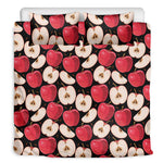Apple Pattern Print Duvet Cover Bedding Set