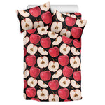 Apple Pattern Print Duvet Cover Bedding Set
