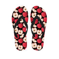 Apple Pattern Print Flip Flops
