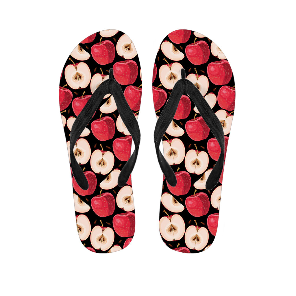 Apple Pattern Print Flip Flops
