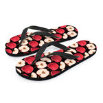 Apple Pattern Print Flip Flops