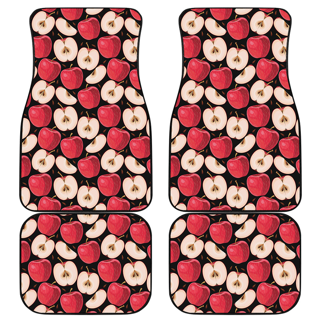 Apple Pattern Print Front and Back Car Floor Mats